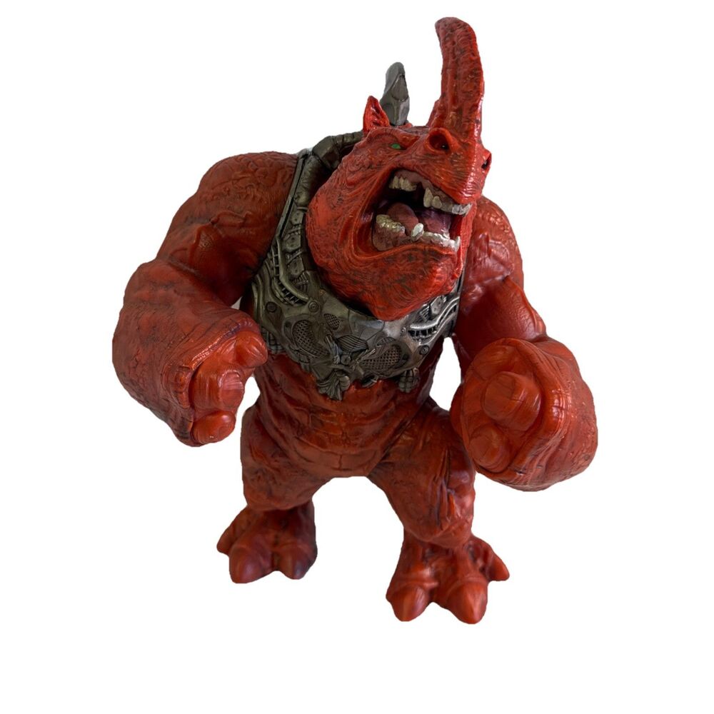 RAW 10 HOOF McFarlane Toys 2021 12" Action Figure Rhino Gray Red Variant